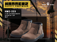 HAMMER 2 SAFETY FOOTWEAR HM2-223 6 Zip-Up Ankle Boots
