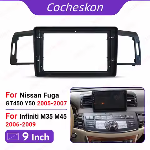 9 Inch Car Frame Fascia Adapter For Infiniti M35 M45 Nissan Fuga GT450 Y50 Android Radio Dash Fittin