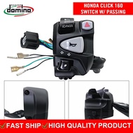 ☁ ▿ ♞Domino Handle Switch For Honda Click with Pssing Light Hazard Light PLug and play