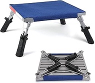 PR1ME Safety RV Platform, 19inch x 14.5inch, with 100% Polyester Step Rug, Non-Slip Aluminum RV Fold