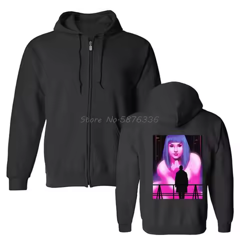 Blade Runner Ryan Gosling Film K And Joi Black Hoodie Men Unisex Hoodies Hooded Sweatshirt Streetwea
