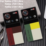 Z70Ultra Casing Case For Nubia Z60 Ultra Z70 Ultra Z50 Ultra Originality Splicing Grid Pattern Shock