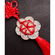 Lucky feng shui hanging rope made from ancient coins of 6 kings of the Nguyen Dynasty