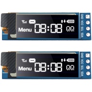 2 Pieces I2C Display Module 0.91 Inch I2C OLED Display Module I2C OLED Screen Driver 3.3V - 5V (Whit
