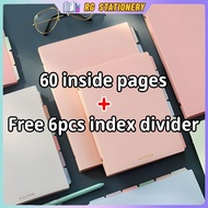 【Free 6pcs index divider】A5/B5 Binder Notebook Refillable 60page W110