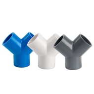 [WDY] PVC Plastic Y-Type Tee Y Tee Fork-Shaped Water Pipe Tee Joint UPVC Water Supply Pipe Bifurcate