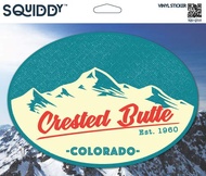 Squiddy Crested Butte Colorado - Vinyl Sticker Decal for Phone, Laptop, Water Bottle (3" Tall)