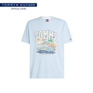 Tommy Hilfiger เสื้อยืด ผู้ชาย รุ่น DM0DM21867 C3Q - สีน้ำเงิน ทรง Relaxed Fit