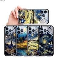 Compatible With VIVO Y71 Y75 Y76 Y79 Y72 Y52 V7 Plus Y81 Y81i Y67 Y78 Plus 5G For Casing Phone Case Oil Painting Starrys Shockproof Protective Cover Back Cases