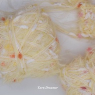 Fluffy Yarn for Crochet  Wool Yarn for Bag Knitting Yarn  Pompoms Yellow Yarn  Plush Yarn Art  Fuzzy