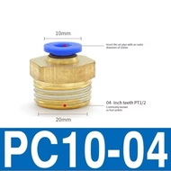 PC 10-04 Pneumatic Fitting 10mm To External Thread 1/ 2 inches