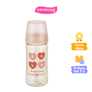 Bình sữa Moyuum thế hệ 3 PPSU 270ml (trái tim hồng)