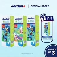 Jordan | Step 2 Junior Toothpaste | Age 6-12 Years | Green Apple (Bundle of 3)