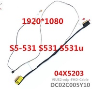 LCD Cable Screen DisplayPort Cable Replacement for Lenovo s5-531 s531 s531u dc02c005y10