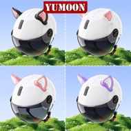 YUMOON 2Pcs Motorcycle Helmet Cat Ears Motocross Electric Car Helmet Accessories Driving Styling Hel