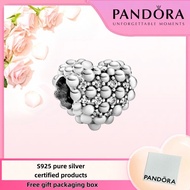Pandora Latest S925 Pure Silver Jewelry Package Duty Free Pandora Beaded Sparkling Heart Charm