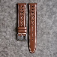 Horween Bourbon Genuine Shell Cordovan leather Watch Band in Rally-style (MTO)