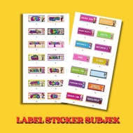 Mysuri Sticker Label Subjek