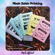 (Line) A5 Spiral Notebook with Pastel Cover, Motivational Line Edition