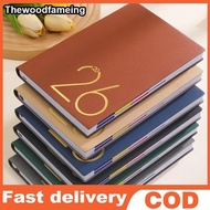 hewoodfameing 1Pcs 12 Months Wear-resistant 365 Days Efficiency Notebook With Bookmark Thick Paper E