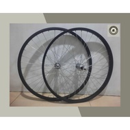 WHEEL SET 26 BLACK HUB SILVER SILVER SPOKES Bicycle Wheel Set Size 26 Rims Become Rims Become 26 Bla