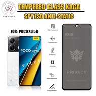 Poco X6 Poco X6 Pro Tempered Glass Anti Scratch Spy ESD Anti static Poco X6 Poco X6 Pro