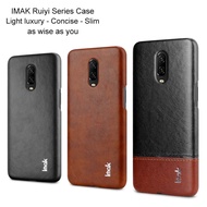 [SG] OnePlus 6T - Ruyi Leather Case Full Coverage Casing Premium Black Brown Shock Resistant Light Luxury