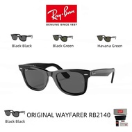 HITAM 【100%Original】Ray-Ban Sunglasses Original Wayfarer RB2140 Black/ Men & Women