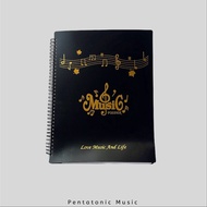 Love Music and Life File Folder Clear Holder Music Score Pentatonic Music Gift Paper