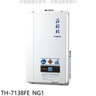 《可議價》莊頭北【TH-7138FE_NG1】13公升數位恆溫強制排氣熱水器(全省安裝)(全聯禮券1000元)