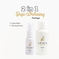 leika skincare 2 in 1 paket / facial wash / glowing serum / leika basic skincare routin