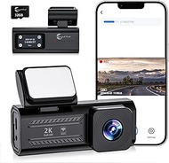2K Front Dash Cam with WiFi, Diamond Lark Dashboard Dashcam with Free 32GB Card, 1440P Dash Camera f