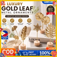 【Luxe】Opulent Gold Foil Metal Figurines Artistic Contemporary Accent Living Room Table‐Top Desktop