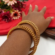 Round Designer Indian Gold Bangles for Women| Indian Bangles| Gelang Tangan - Set of 4