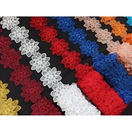 3D Organdi Flower Kebaya Edge Roll Embroidery Lace 4.5M