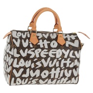 路易威登 Monogram Graffiti Speedy 30 手提包 白色 M92195 LV 正品 128933V
