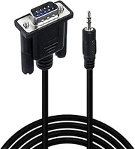 3.5mm to RS232 Serial Adapter, 1/8 inch Male Plug to DB9 9 Pin Male Serial Converter Cable 1.8M/6Fee