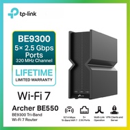 TP-Link Archer BE550 BE9300 Tri-Band Wi-Fi 7 Router Speeds up to 9214 Mbps และ 2.5 Gbps Ports EasyMe