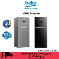Beko 440L 2 Door Inverter Fridge RDNT440E50VZWB (Black) Made In Europe