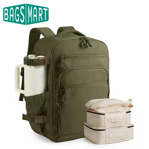 BAGSMART 17.3 inch Laptop Backpack Large Capacity Carry On Bag Flight Approved Expandable Business T