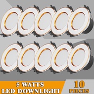 Round Ceiling Pin LED Downlight 220V White Gold 3Pieces Up To 10Pieces Of 5Watts