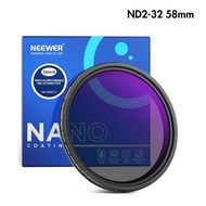 NEEWER ND2-32 VND Filter ฟิลเตอร์กล้อง DSLR/Mirrorless ฟิลเตอร์มือถือ ลดแสง 5 สต็อป ถ่ายภาพ วิดีโอ