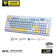 Nubwo คีย์บอร์ด Membrane Switch รุ่น NK55 สัมผัสนุ่ม เสียงเบา เชื่อมต่อแบบสาย เปลี่ยนสายได้ มีปุ่มเพ