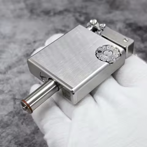Precision Luxury Amazing Oil Lighter Unique Brass/stainles Automatic Machinery Petrol Multifunctiona