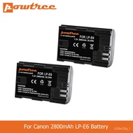 POWTREE 2800mAh LP-E6 LP E6 LPE6 Camera Baery For Canon 5D Mark II III 7D 60D EOS 6D 70D 80D for canon essories L50