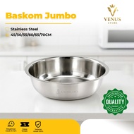 Venus Store King Jumbo Stainless Steel Basin, Fruit and Vegetable Container, Dough Basin 45Cm, 50Cm/