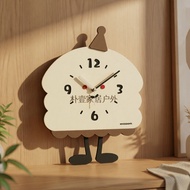 2024 New Style Mandelda Cream Style Creative Clock Perforation-Free Wall Clock Living Room Clock Swi