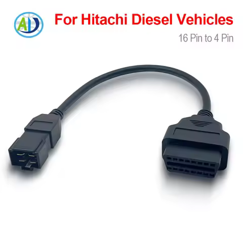 OBD2 Diagnostic Adapter for HITACHI Diesel Vehicles 24V 16 Pin to 4 Pin OBDII Diagnostic Connector C