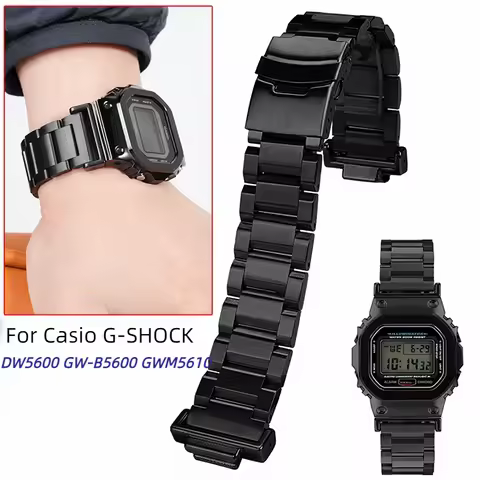 For Casio G-shock Dw5600 Gwm5610 Stainless Steel Men Watch Strap Quick Metal 5600 5610 GA110 GA-700 
