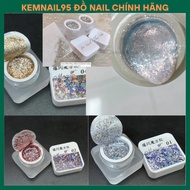 Gold and gray diamond glitter Gel for decorative lighting Pieceg glitter kemnail95